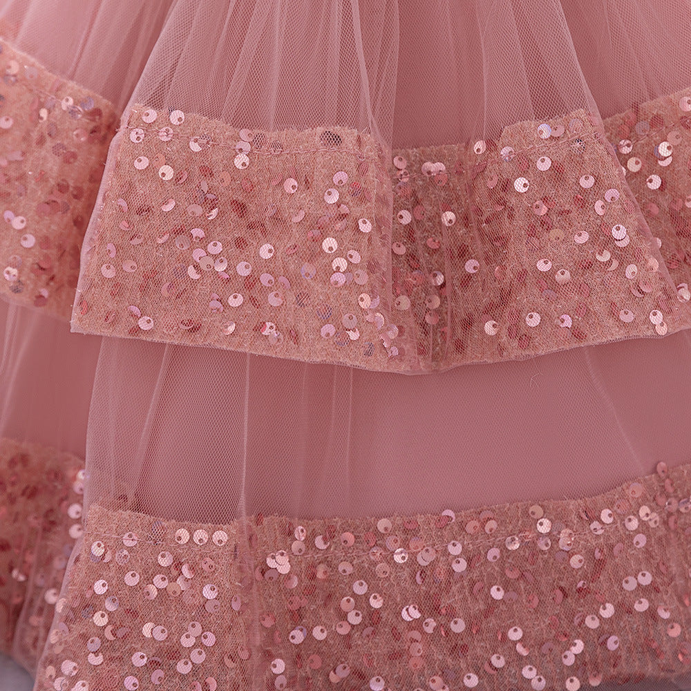 Cute Sequin Puffy Ball Gown Dress for Baby Girls – Party, Wedding & Holiday Outfit