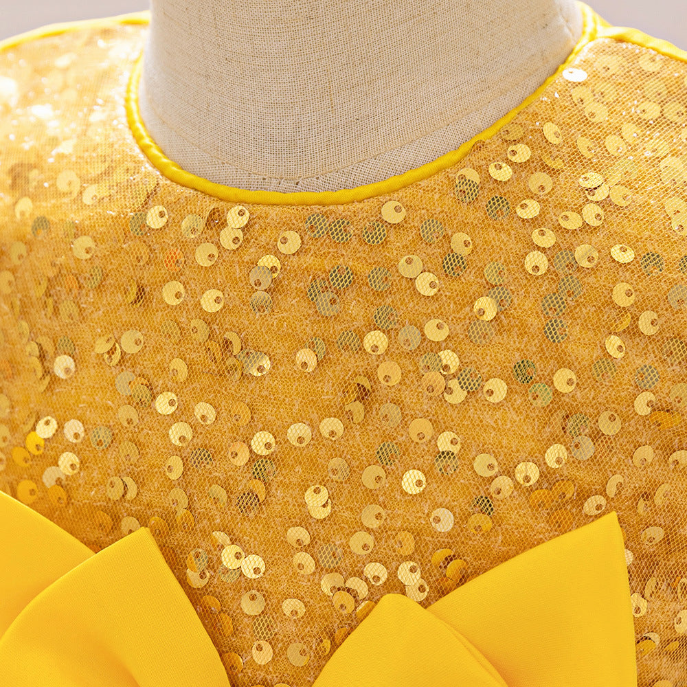 Cute Sequin Puffy Ball Gown Dress for Baby Girls – Party, Wedding & Holiday Outfit