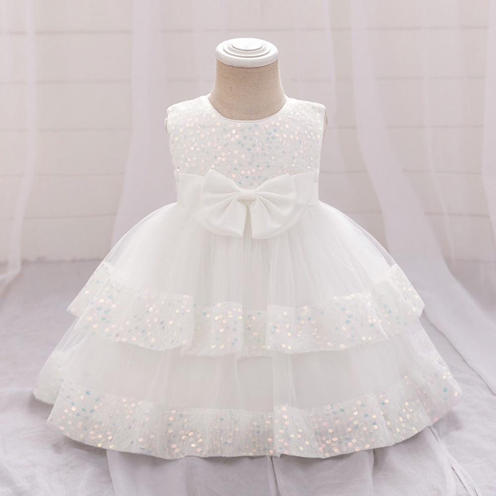Cute Sequin Puffy Ball Gown Dress for Baby Girls – Party, Wedding & Holiday Outfit