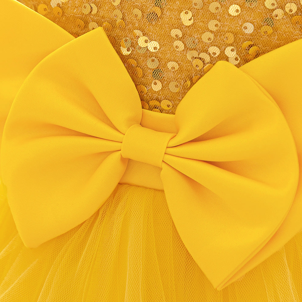 Cute Sequin Puffy Ball Gown Dress for Baby Girls – Party, Wedding & Holiday Outfit