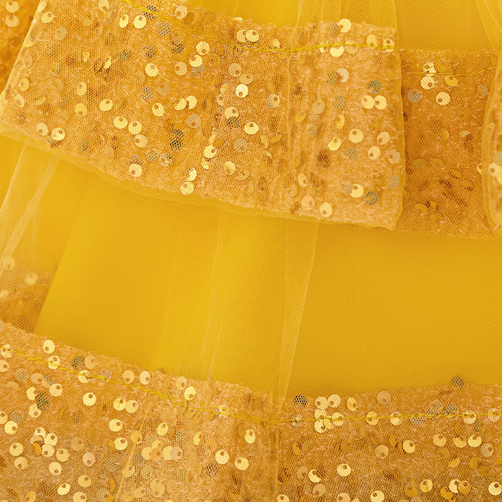 Cute Sequin Puffy Ball Gown Dress for Baby Girls – Party, Wedding & Holiday Outfit