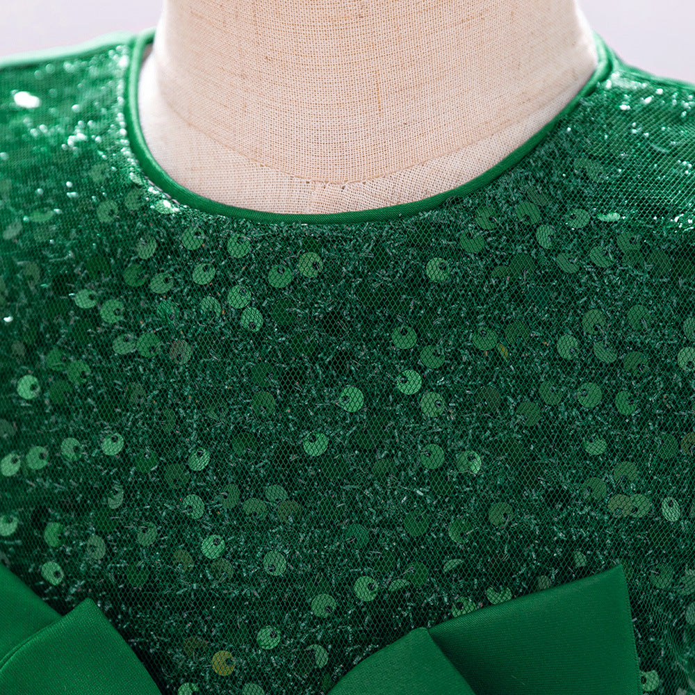 Cute Sequin Puffy Ball Gown Dress for Baby Girls – Party, Wedding & Holiday Outfit