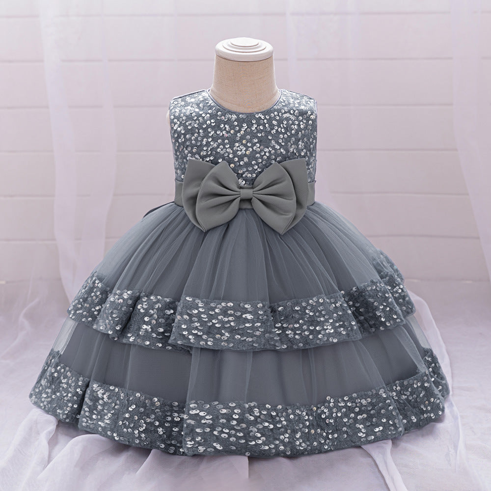 Cute Sequin Puffy Ball Gown Dress for Baby Girls – Party, Wedding & Holiday Outfit