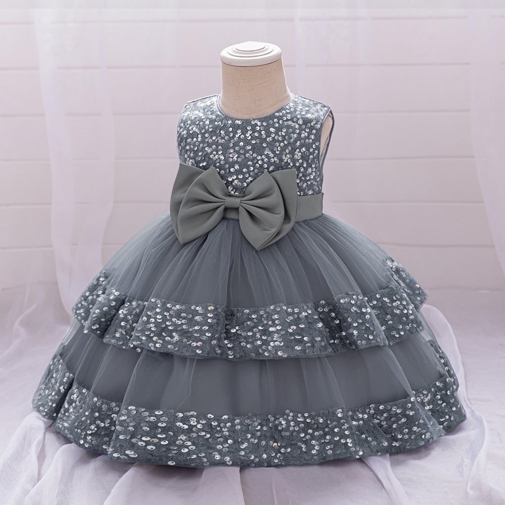 Cute Sequin Puffy Ball Gown Dress for Baby Girls – Party, Wedding & Holiday Outfit