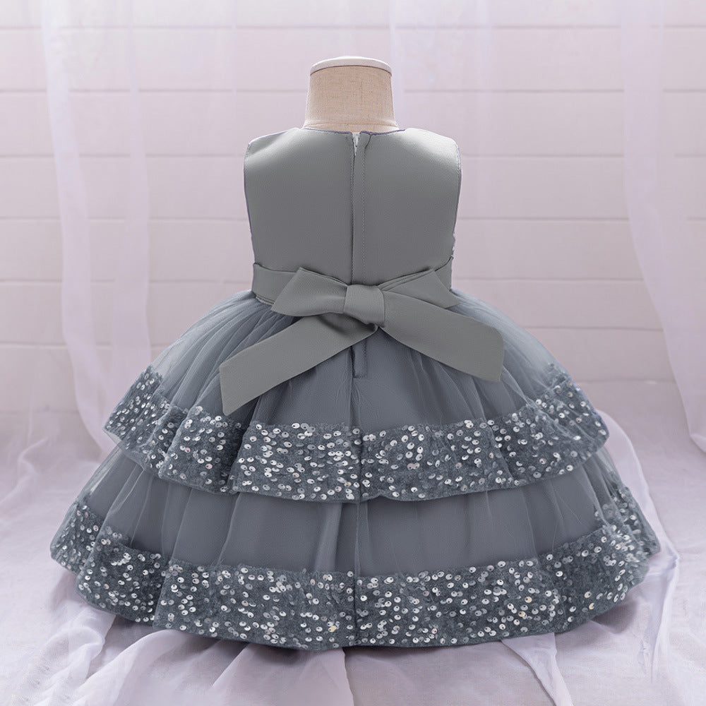 Cute Sequin Puffy Ball Gown Dress for Baby Girls – Party, Wedding & Holiday Outfit