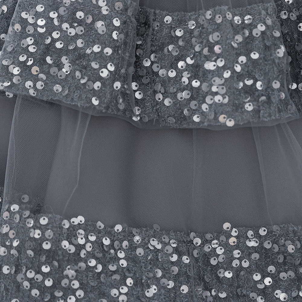 Cute Sequin Puffy Ball Gown Dress for Baby Girls – Party, Wedding & Holiday Outfit