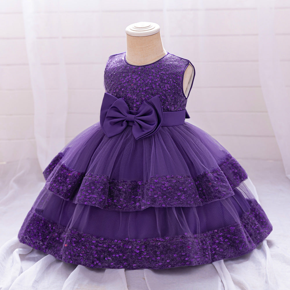 Cute Sequin Puffy Ball Gown Dress for Baby Girls – Party, Wedding & Holiday Outfit