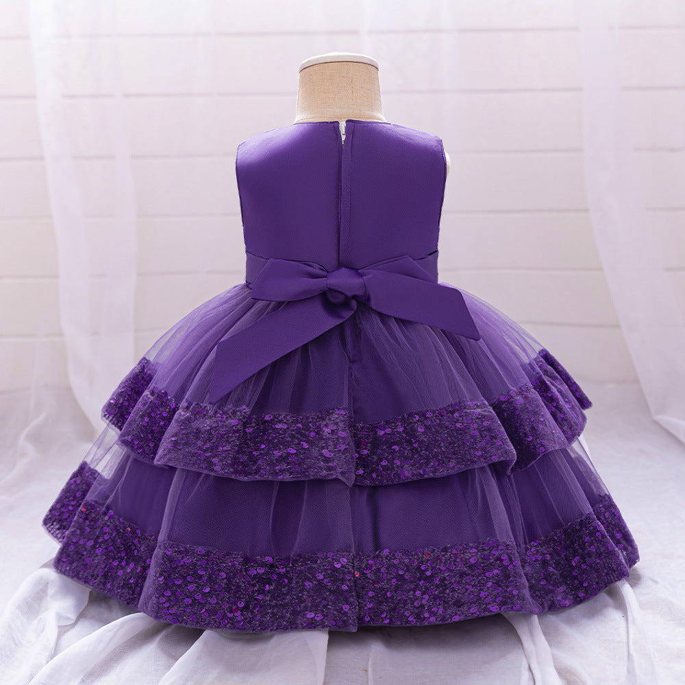 Cute Sequin Puffy Ball Gown Dress for Baby Girls – Party, Wedding & Holiday Outfit