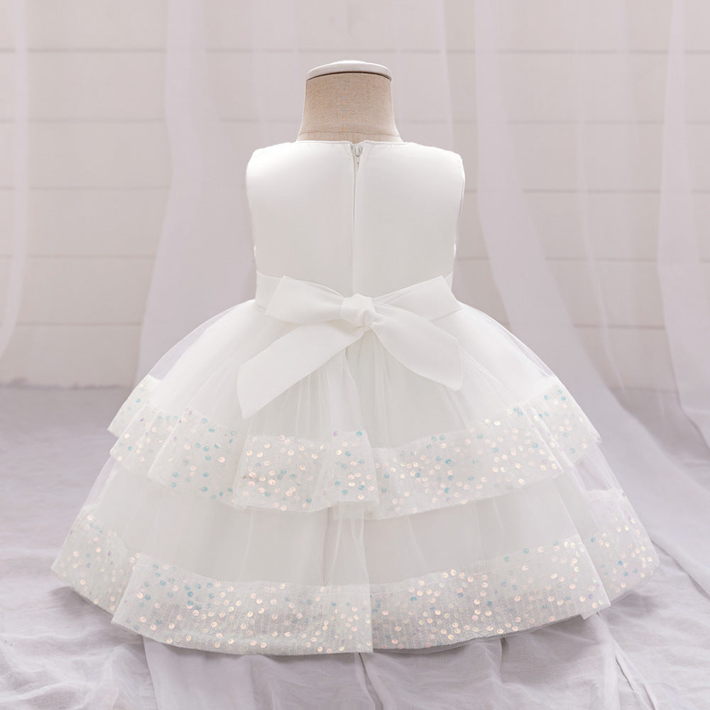 Cute Sequin Puffy Ball Gown Dress for Baby Girls – Party, Wedding & Holiday Outfit
