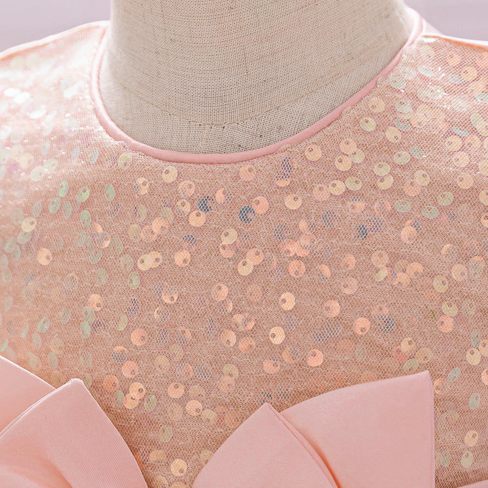 Cute Sequin Puffy Ball Gown Dress for Baby Girls – Party, Wedding & Holiday Outfit