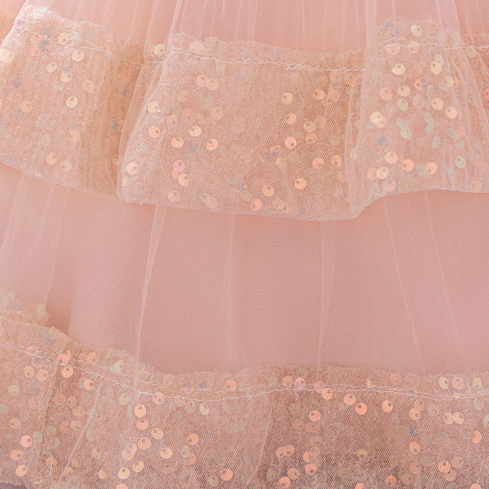 Cute Sequin Puffy Ball Gown Dress for Baby Girls – Party, Wedding & Holiday Outfit