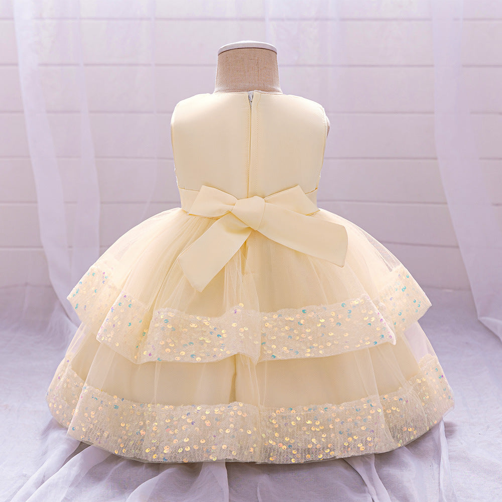 Cute Sequin Puffy Ball Gown Dress for Baby Girls – Party, Wedding & Holiday Outfit