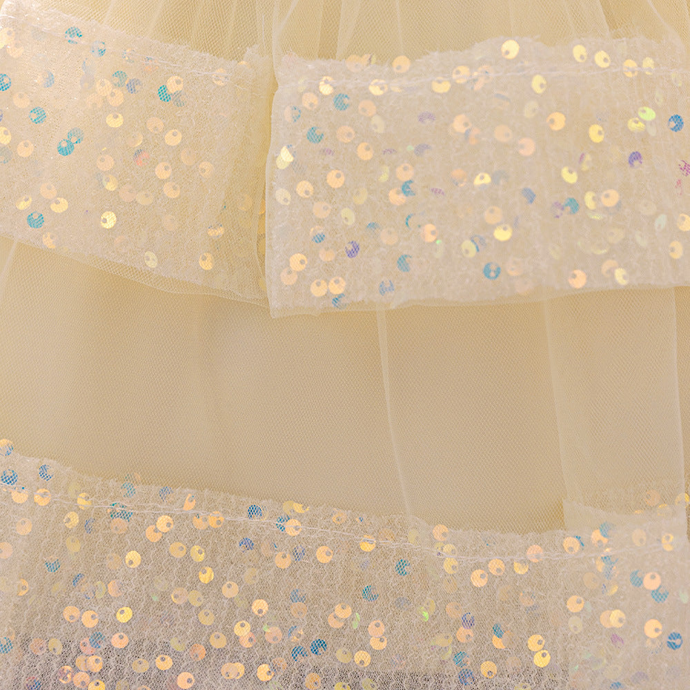 Cute Sequin Puffy Ball Gown Dress for Baby Girls – Party, Wedding & Holiday Outfit
