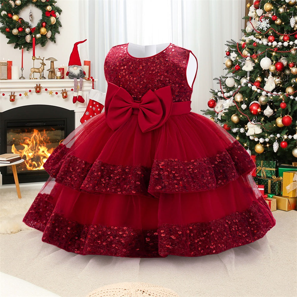 Cute Sequin Puffy Ball Gown Dress for Baby Girls – Party, Wedding & Holiday Outfit