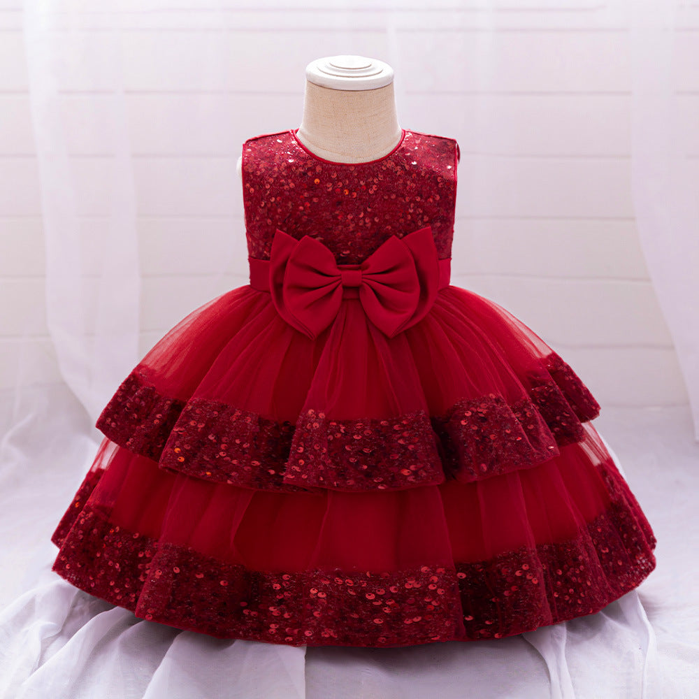 Cute Sequin Puffy Ball Gown Dress for Baby Girls – Party, Wedding & Holiday Outfit