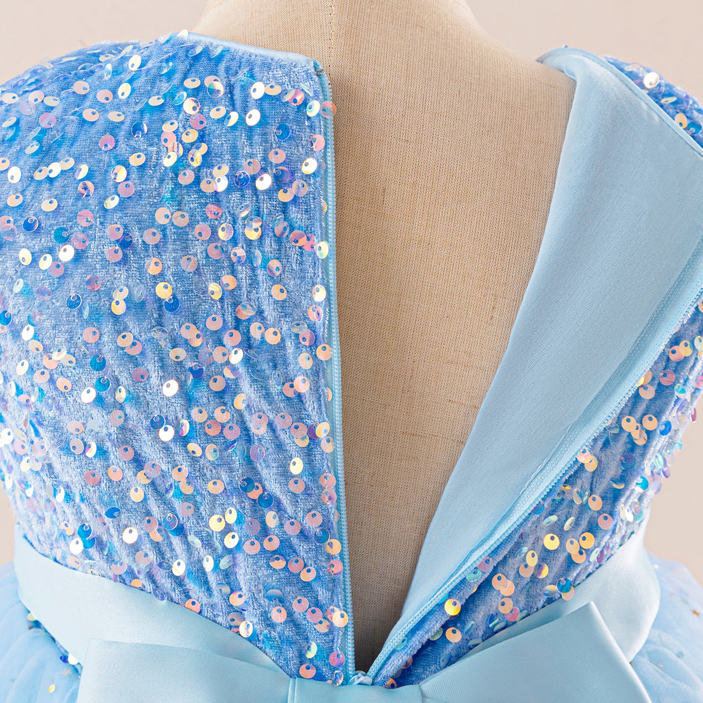 Sequin Tulle Princess Ball Gown for Girls | Puffy High-Low Party Dress