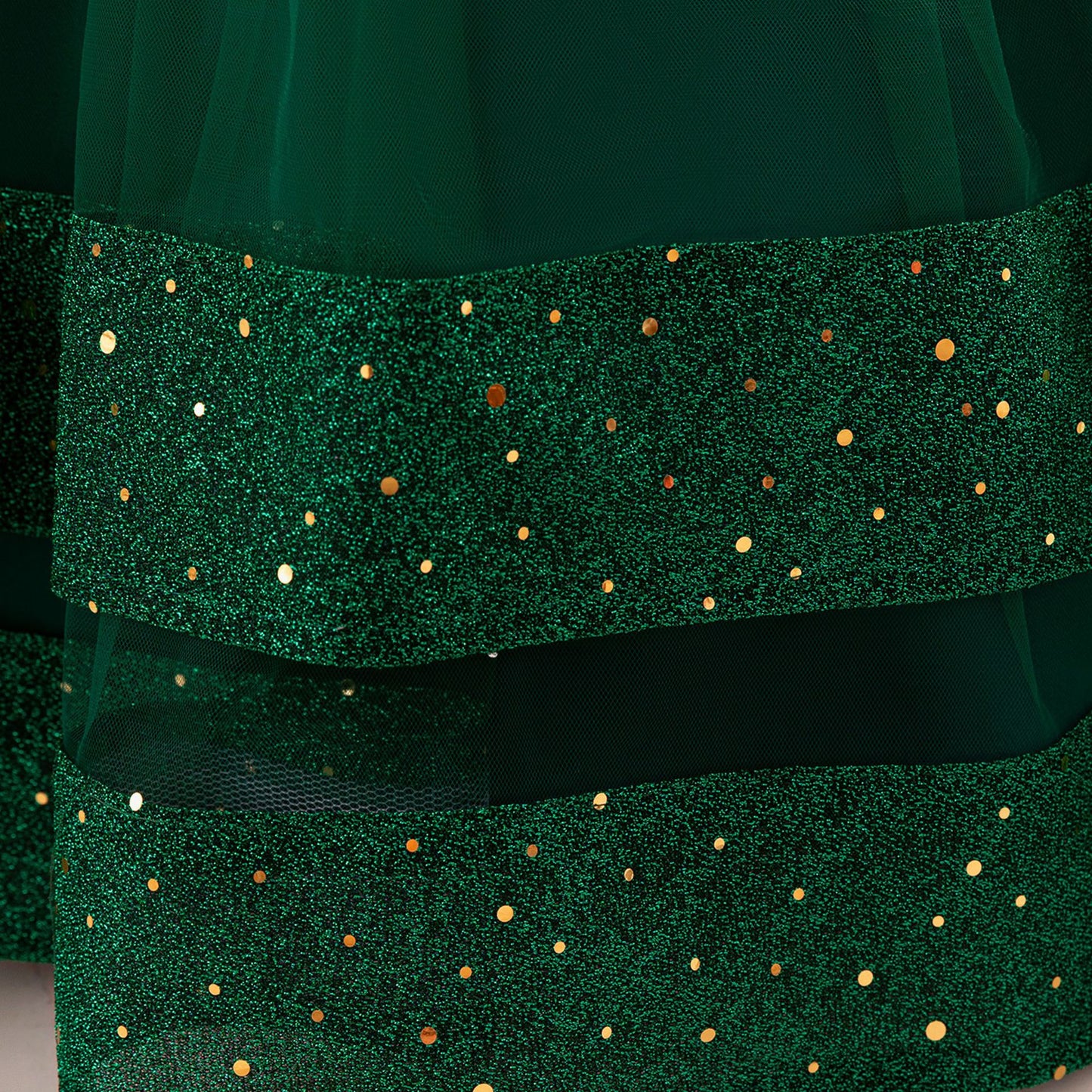 Girls' Sequin Tulle Maxi Dress - Princess Tiered Party Dress