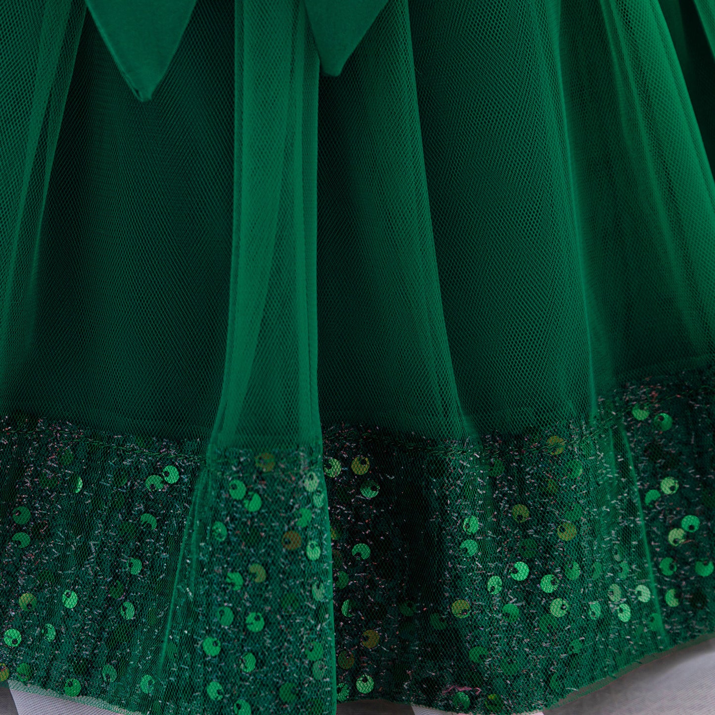 Cute Toddler Ball Gown - Sequined Tulle Princess Dress with Bow | Party & Wedding Outfit