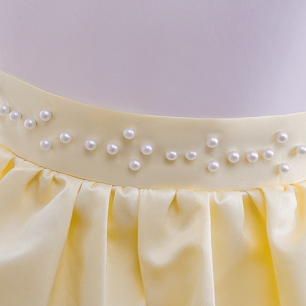 Sequin Beaded Puffy Ball Gown Princess Dress for Girls (Ages 3-8) – Party & Wedding Outfit