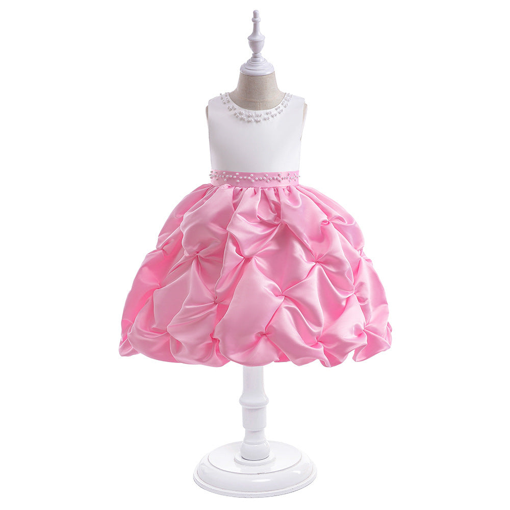 Sequin Beaded Puffy Ball Gown Princess Dress for Girls (Ages 3-8) – Party & Wedding Outfit
