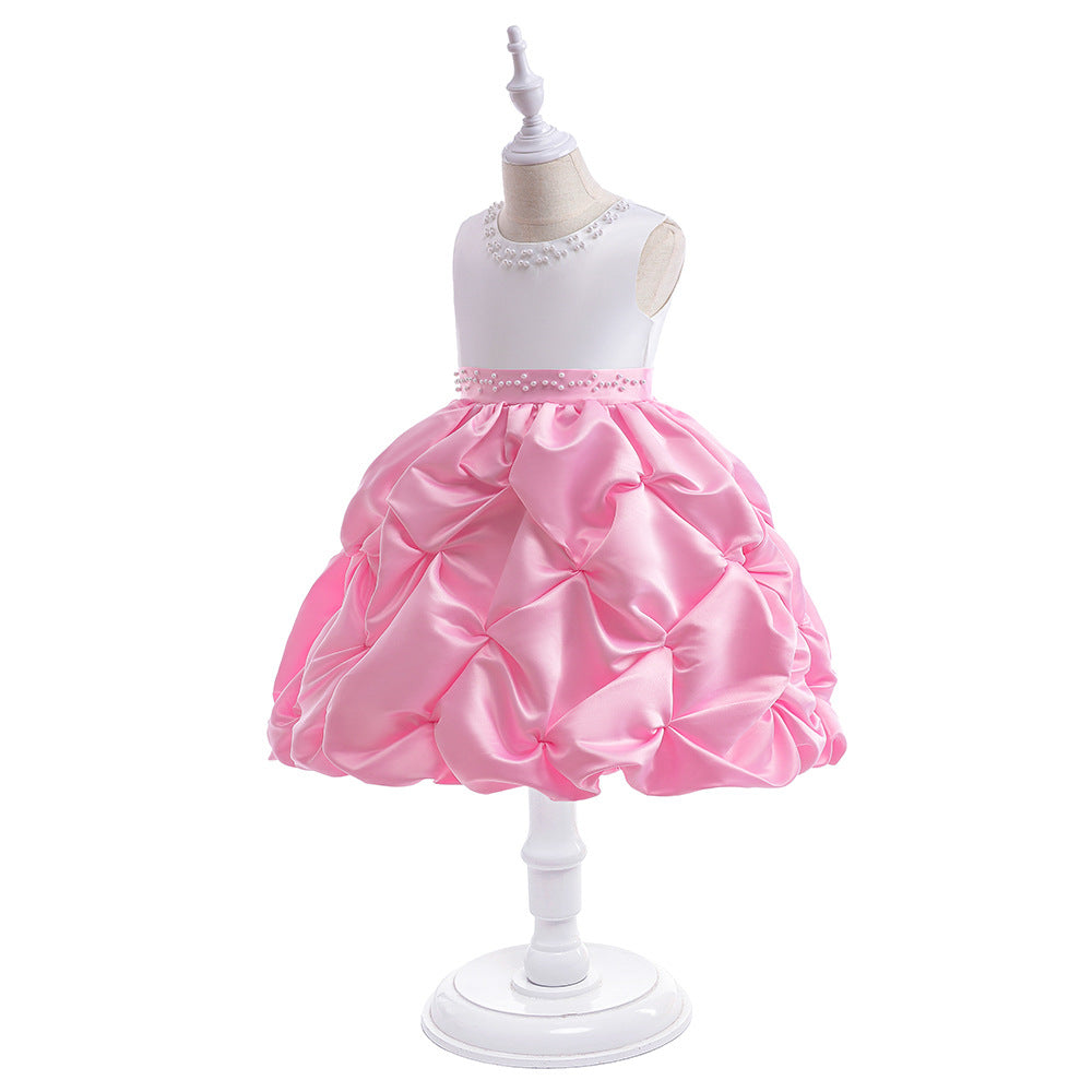 Sequin Beaded Puffy Ball Gown Princess Dress for Girls (Ages 3-8) – Party & Wedding Outfit