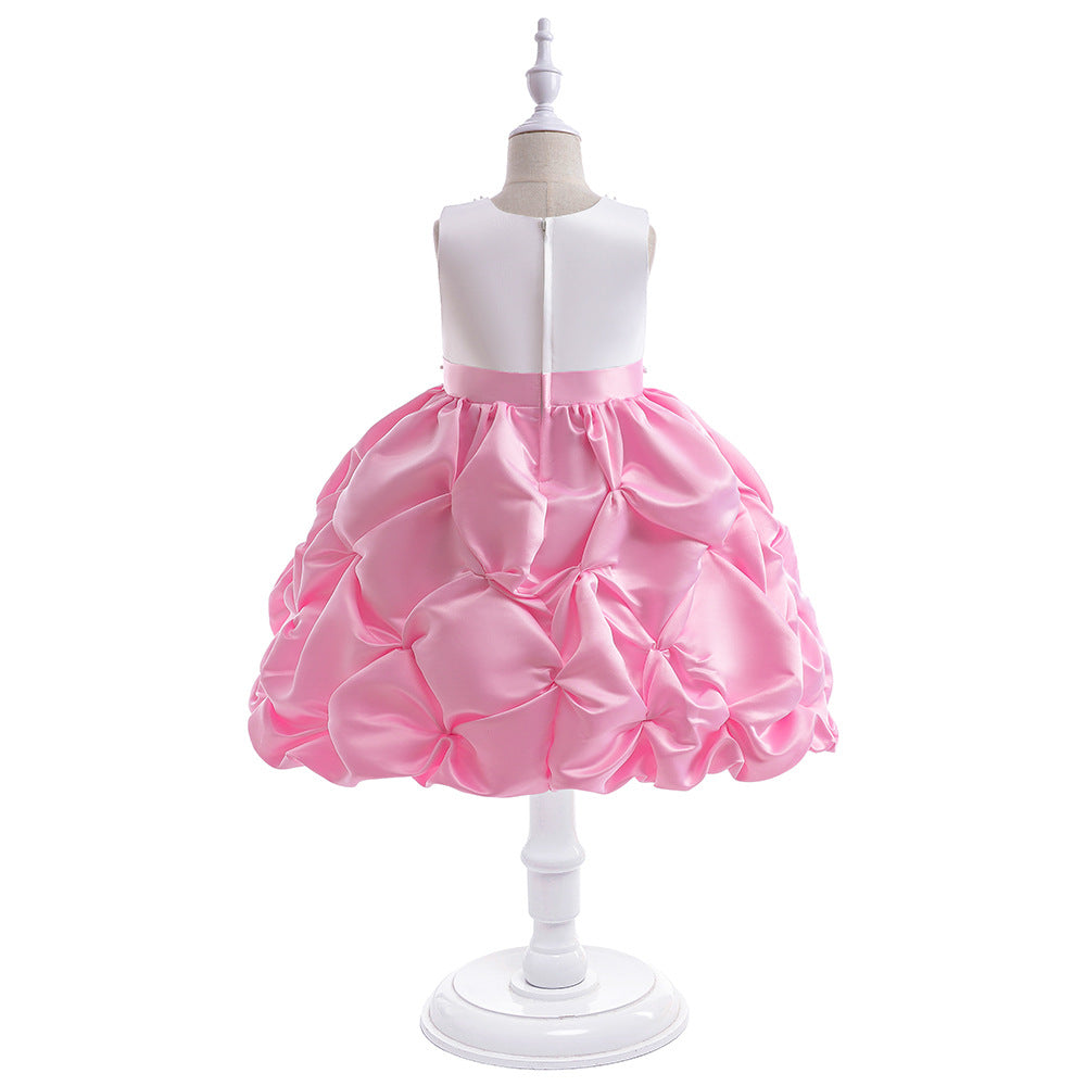 Sequin Beaded Puffy Ball Gown Princess Dress for Girls (Ages 3-8) – Party & Wedding Outfit