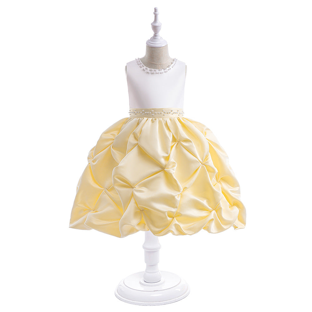 Sequin Beaded Puffy Ball Gown Princess Dress for Girls (Ages 3-8) – Party & Wedding Outfit