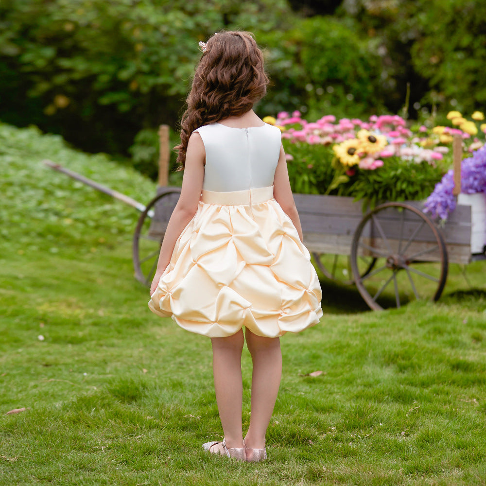 Sequin Beaded Puffy Ball Gown Princess Dress for Girls (Ages 3-8) – Party & Wedding Outfit
