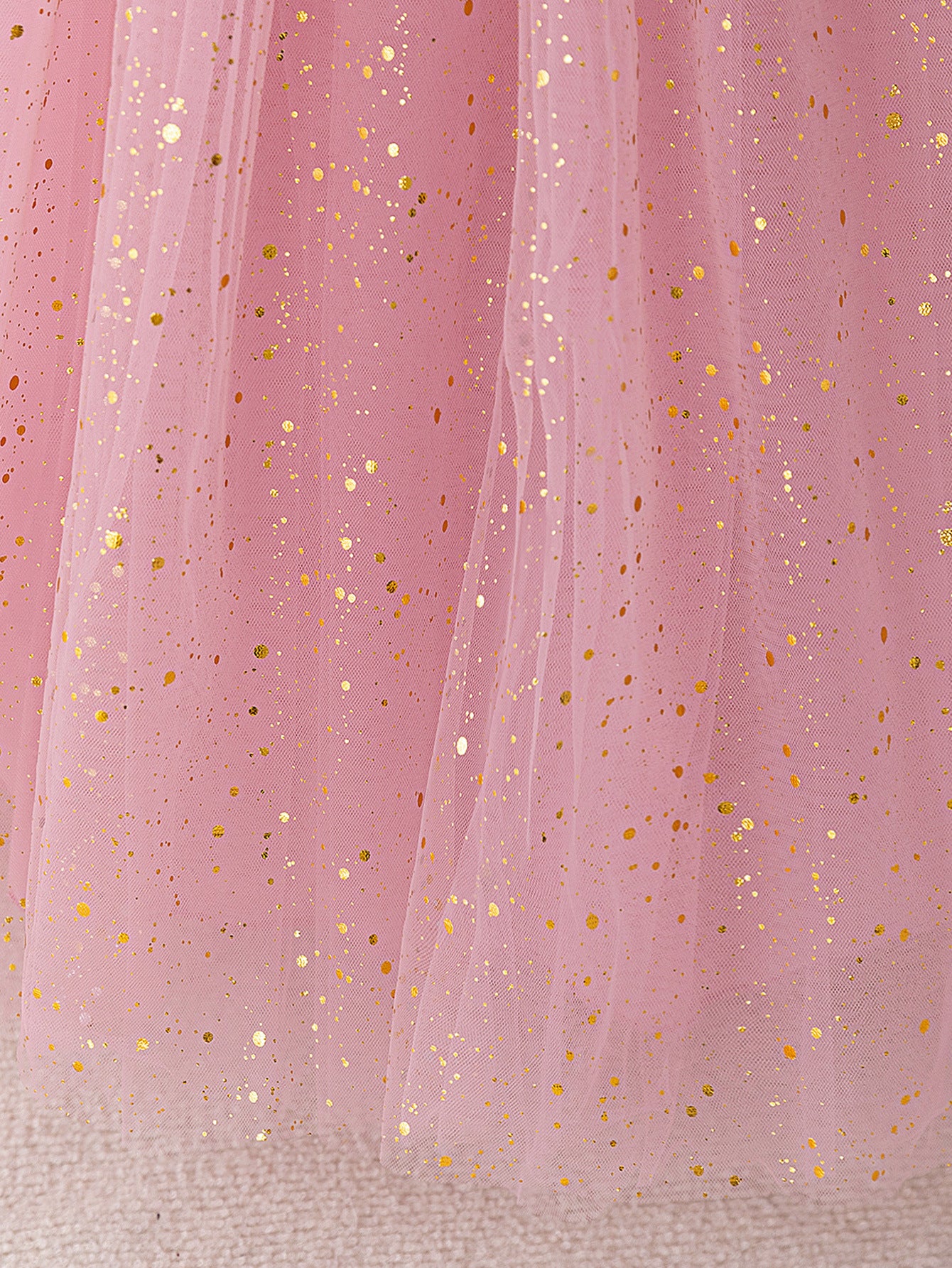 Sparkling Pink Sequin Princess Dress for Girls | Maxi A-Line Flower Girl Gown