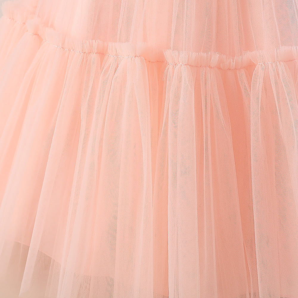Sparkling Princess Maxi Dress for Girls with Sequins and Bow | A-line Kids Formal Gown