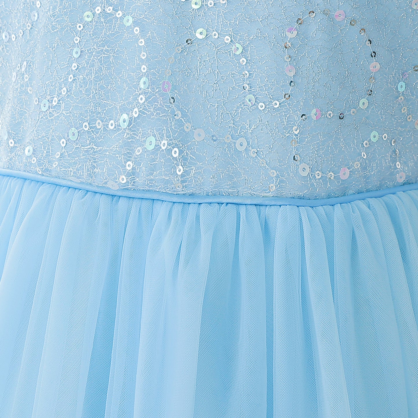Sparkly Off-Shoulder Tulle Maxi Dress for Girls | Sequined Formal Party Gown