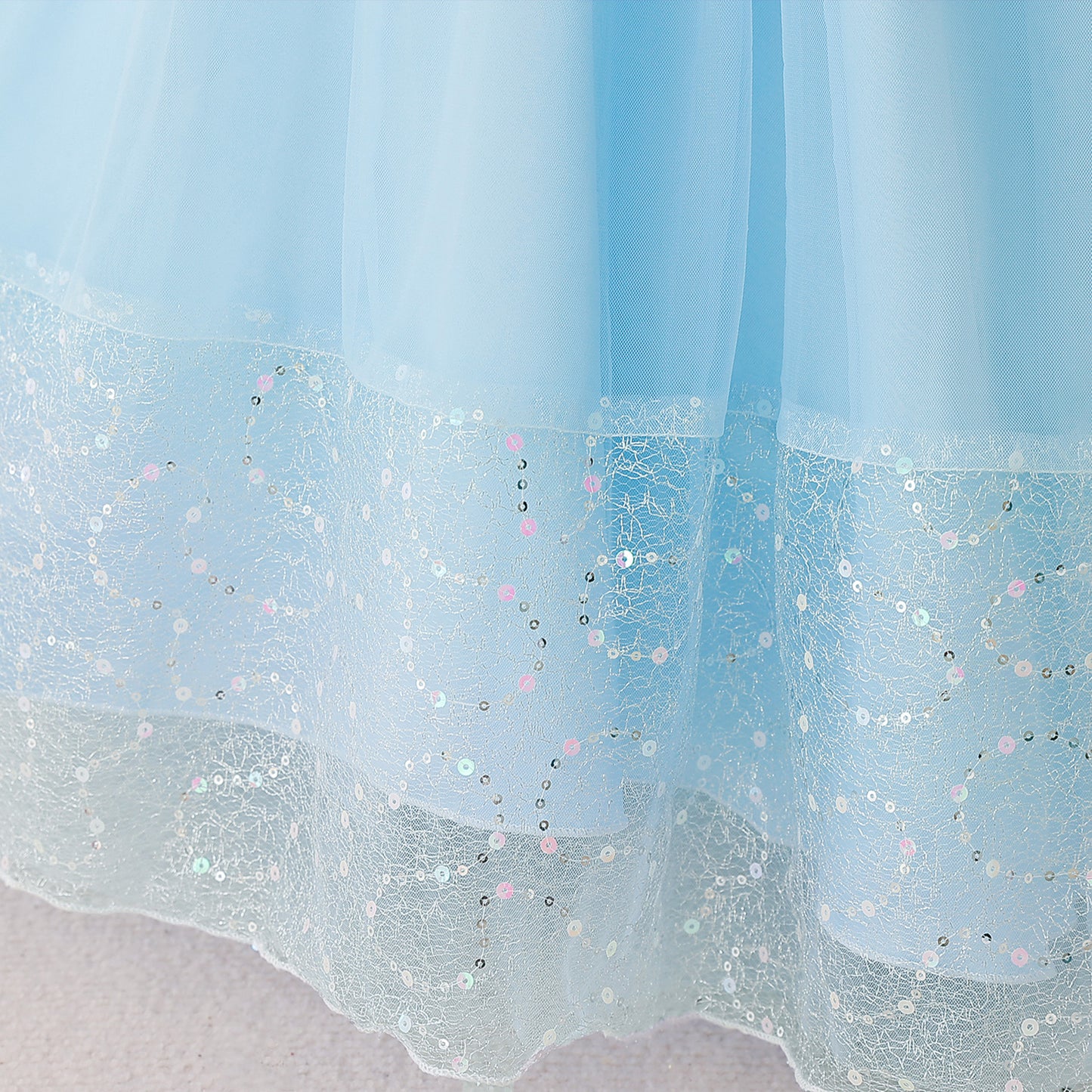 Sparkly Off-Shoulder Tulle Maxi Dress for Girls | Sequined Formal Party Gown