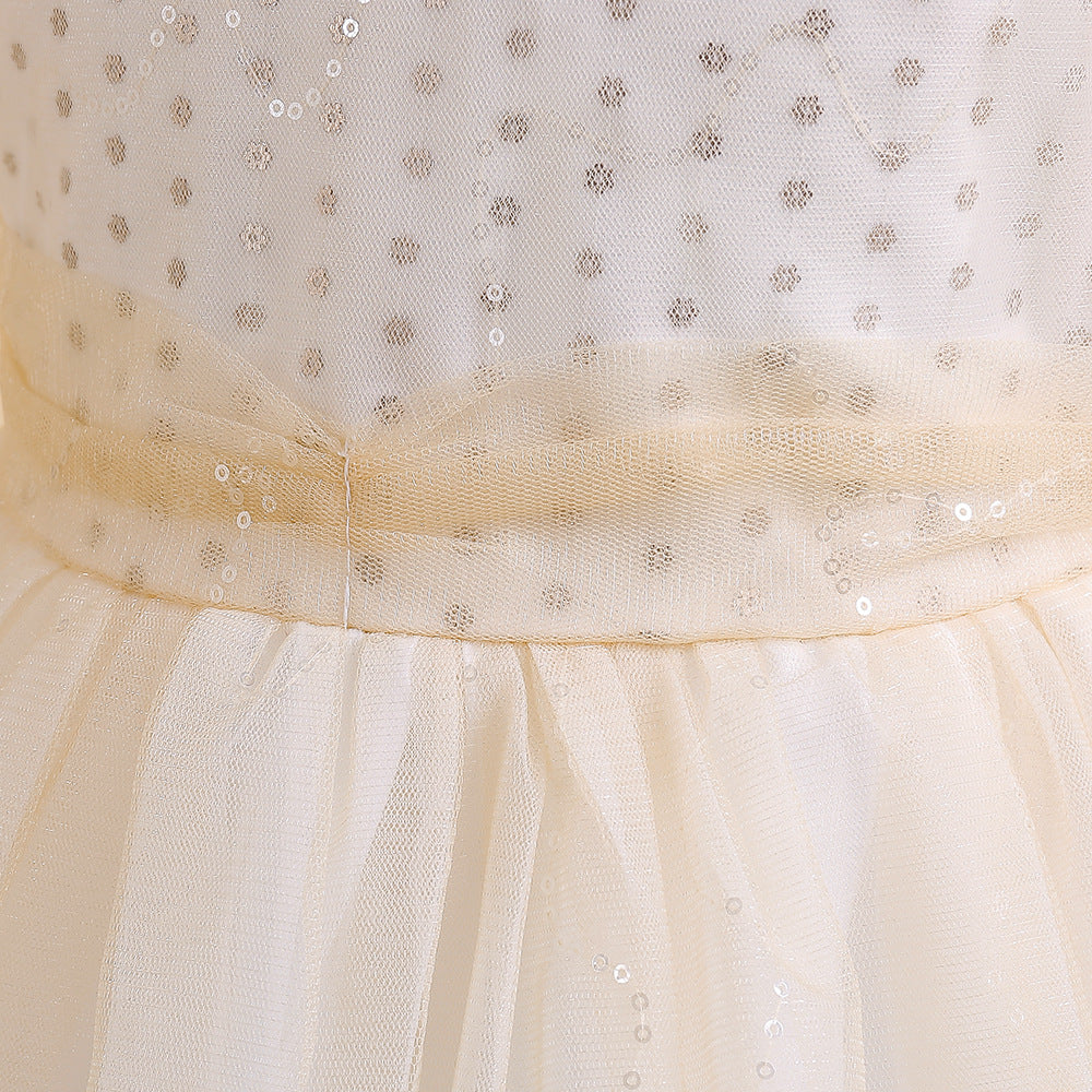 Cute A-Line Sweetheart Maxi Tulle Dress for Girls | Flower Girl & Party Gown
