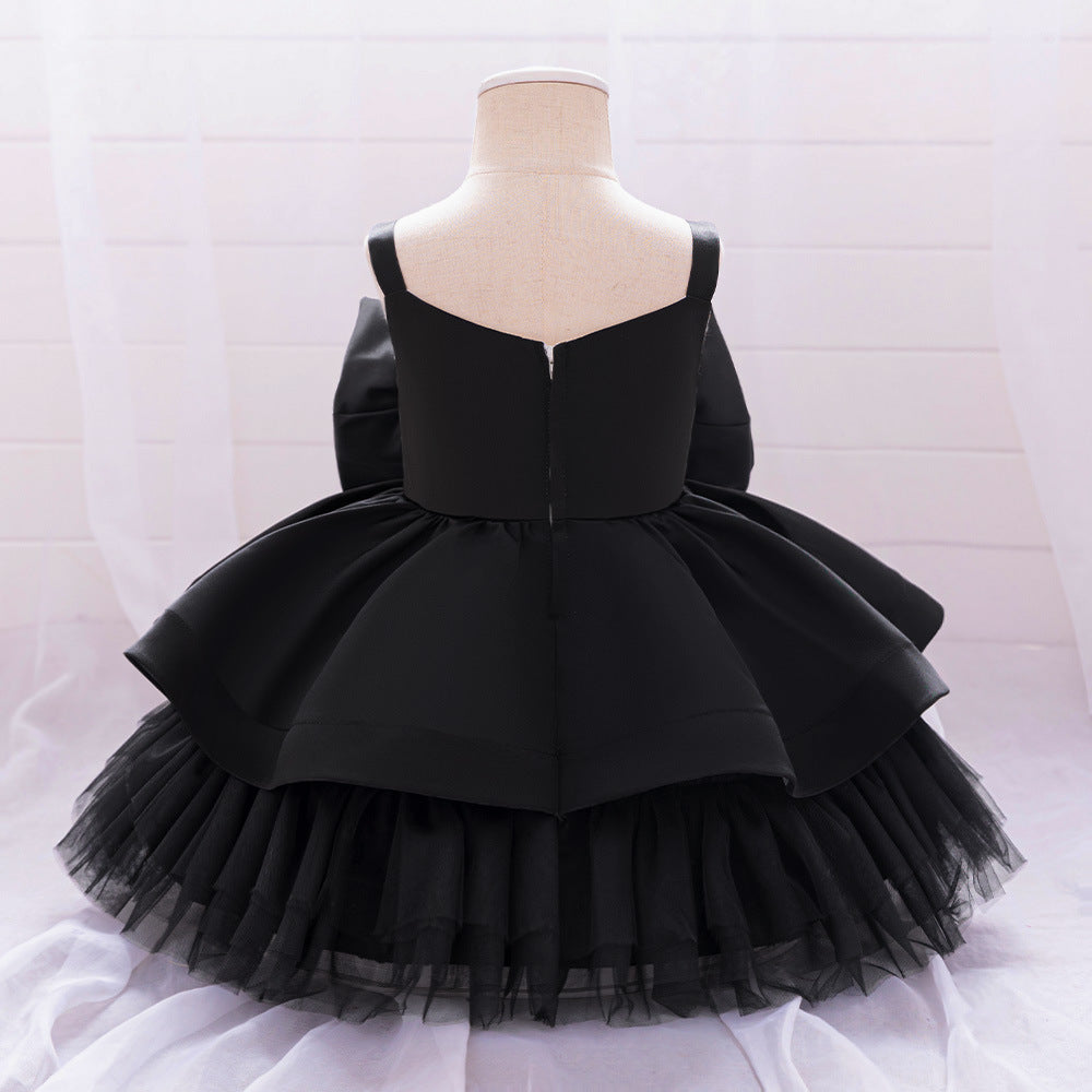 Puffy Bowknot Ball Gown Dress for Babies – Sweetheart Neck Princess Outfit