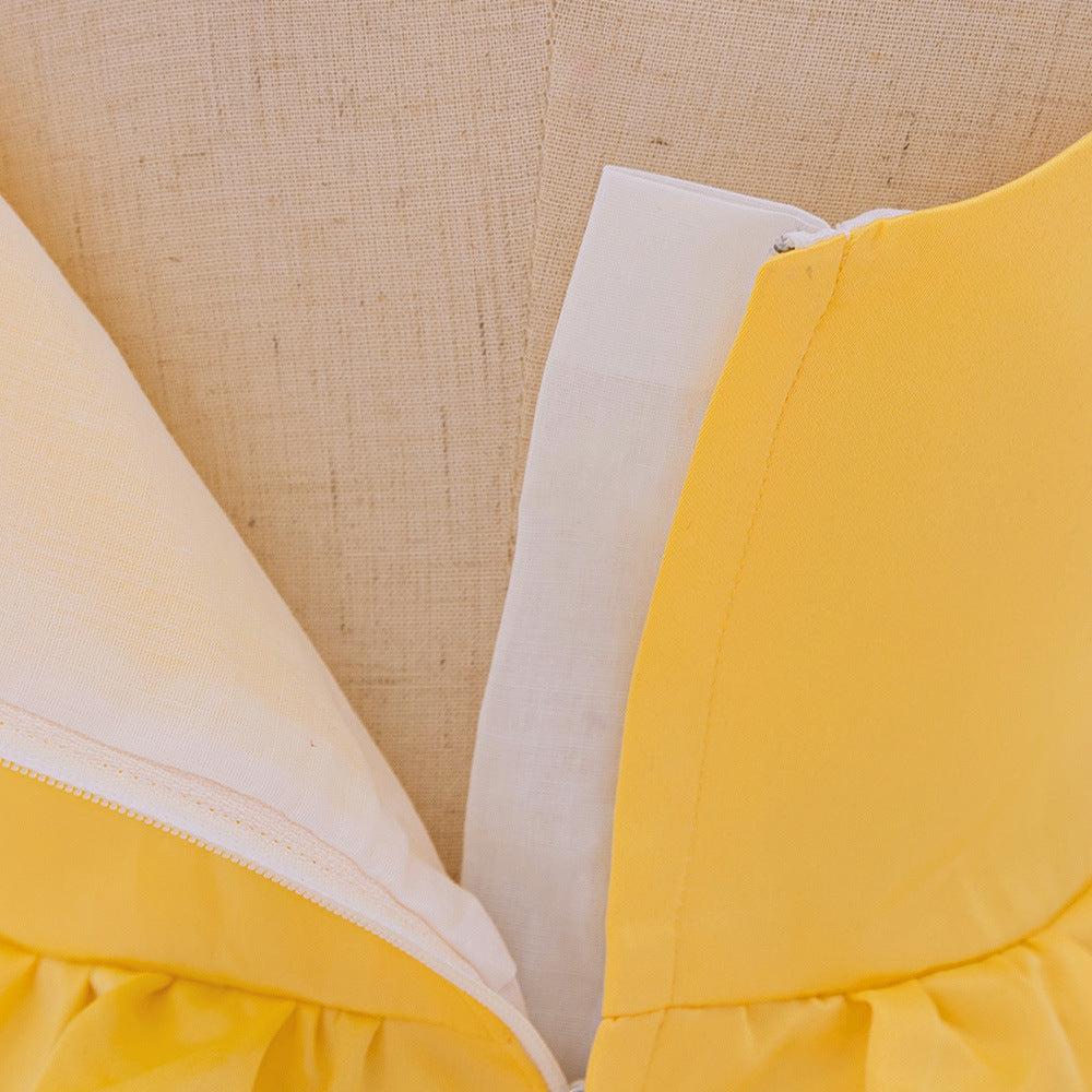 Puffy Bowknot Ball Gown Dress for Babies – Sweetheart Neck Princess Outfit