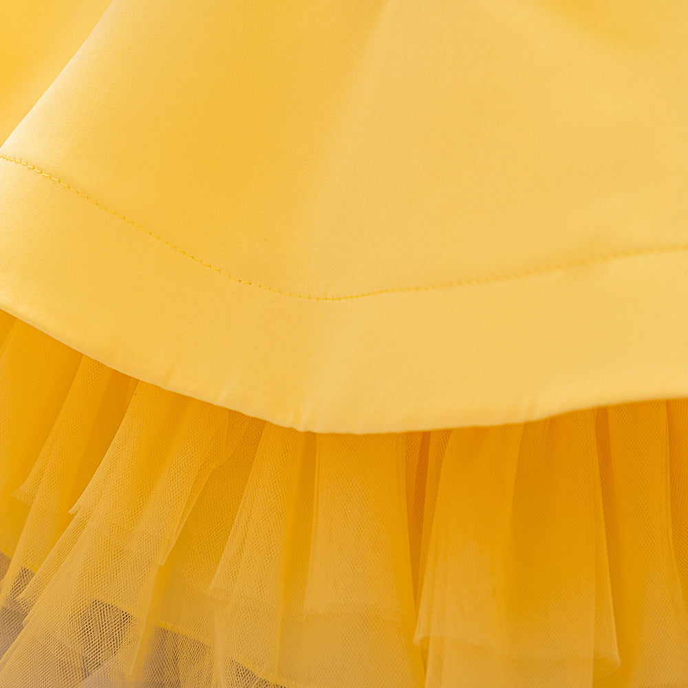 Puffy Bowknot Ball Gown Dress for Babies – Sweetheart Neck Princess Outfit
