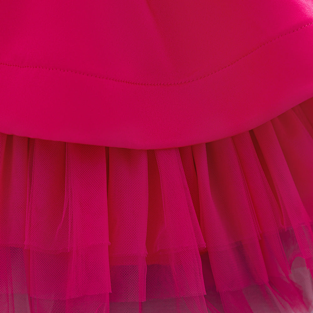 Puffy Bowknot Ball Gown Dress for Babies – Sweetheart Neck Princess Outfit