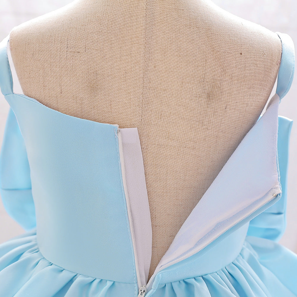 Puffy Bowknot Ball Gown Dress for Babies – Sweetheart Neck Princess Outfit