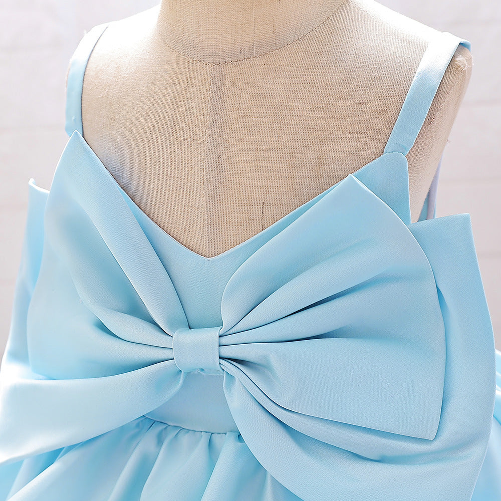 Puffy Bowknot Ball Gown Dress for Babies – Sweetheart Neck Princess Outfit