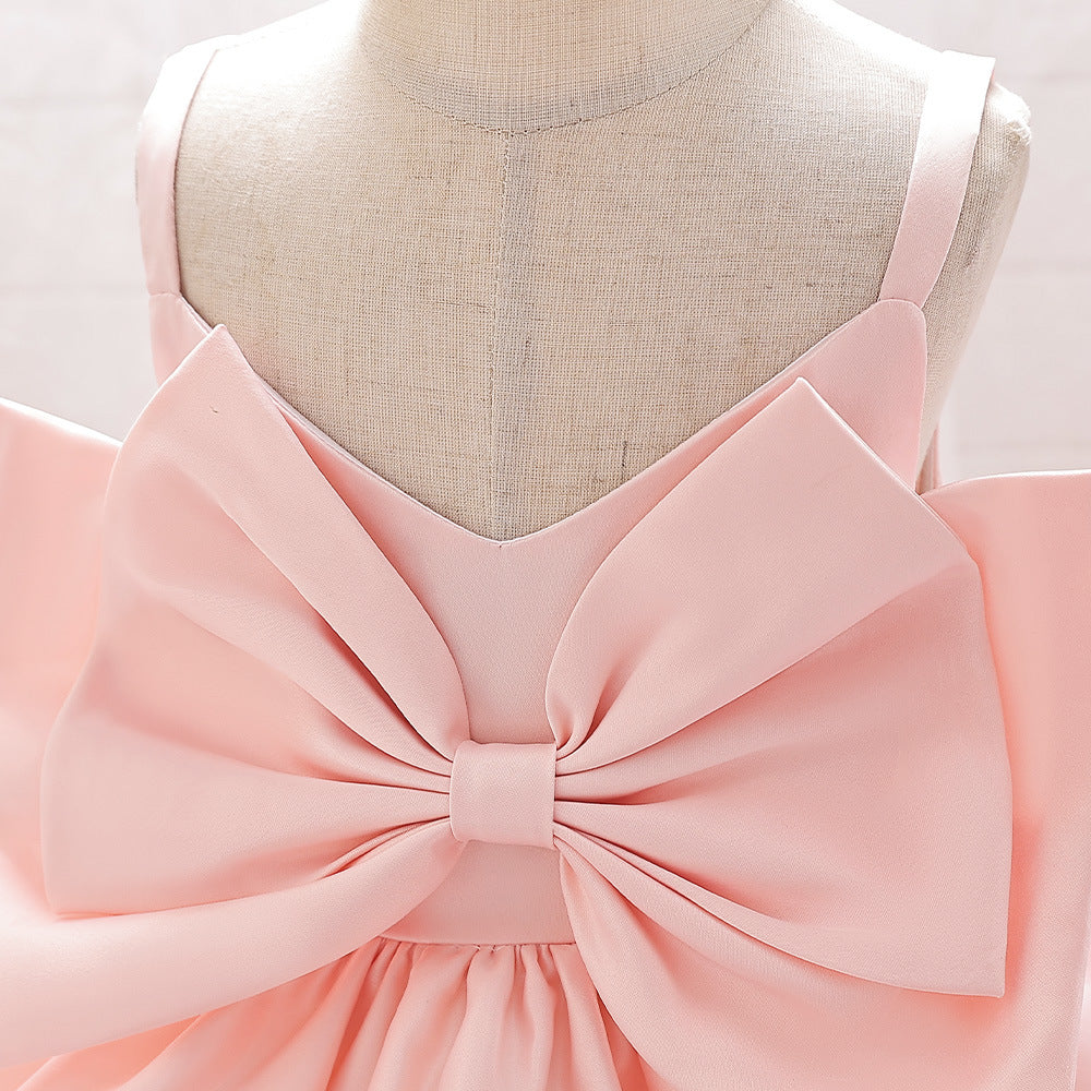 Puffy Bowknot Ball Gown Dress for Babies – Sweetheart Neck Princess Outfit