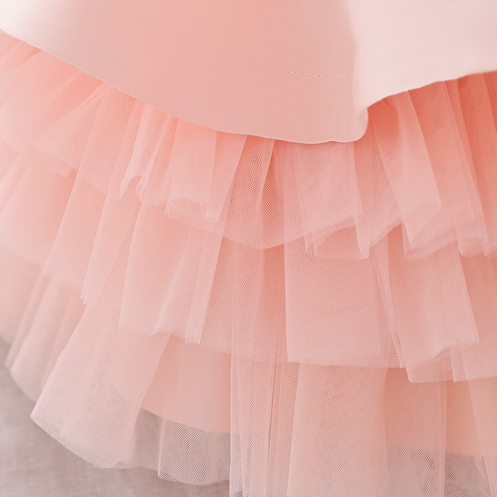 Puffy Bowknot Ball Gown Dress for Babies – Sweetheart Neck Princess Outfit