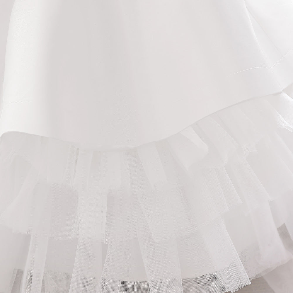 Puffy Bowknot Ball Gown Dress for Babies – Sweetheart Neck Princess Outfit