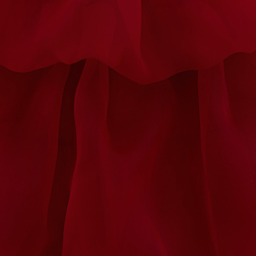 Puffy Sequin Ball Gown Dress for Girls | Sweetheart Neck, Tiered Tulle Skirt