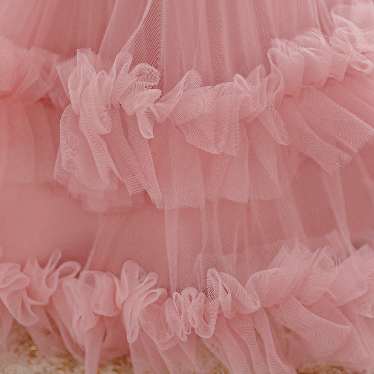 Puffy Tulle Ball Gown Baby Dress – Tiered Skirt & Bow | Party & Flower Girl Outfit