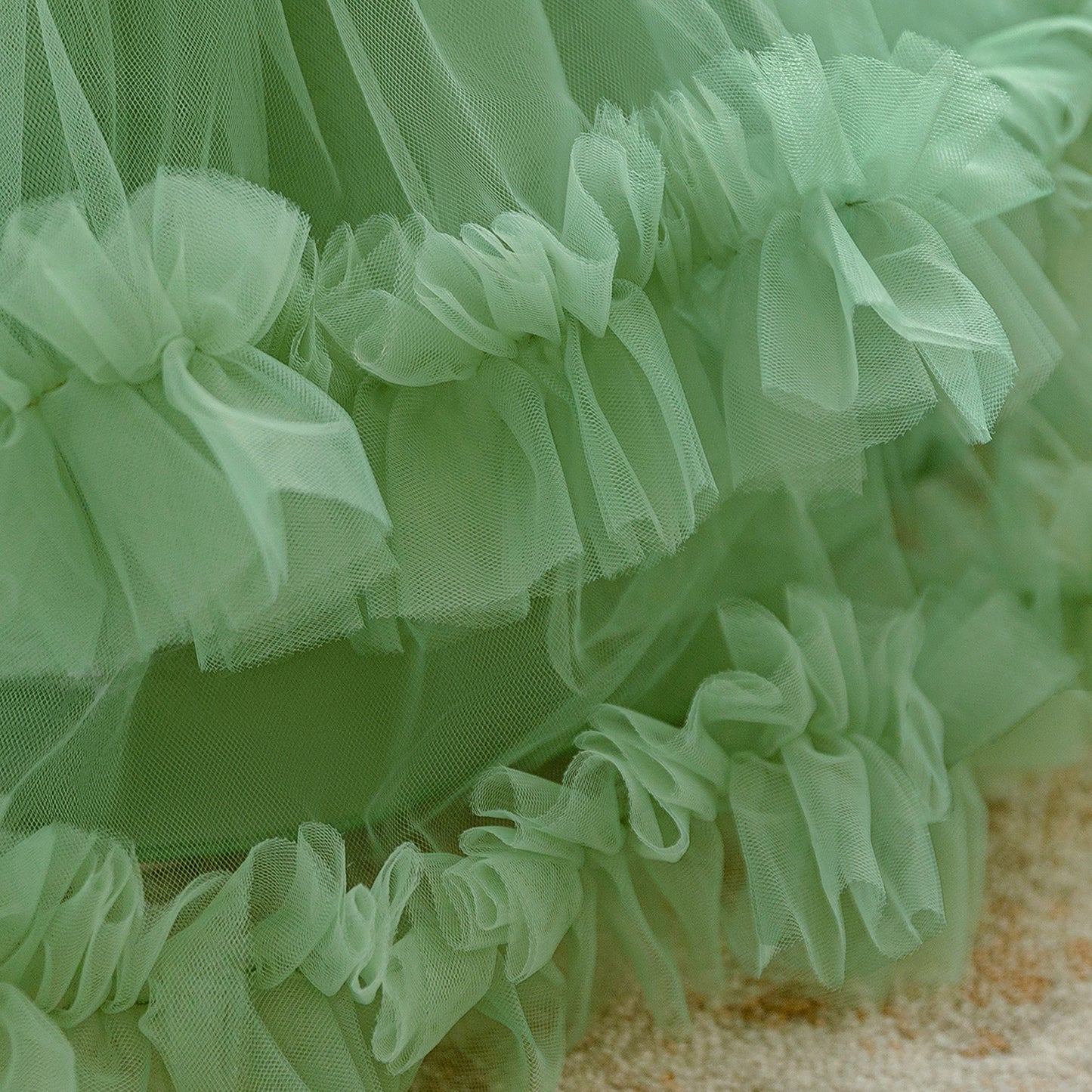 Puffy Tulle Ball Gown Baby Dress – Tiered Skirt & Bow | Party & Flower Girl Outfit