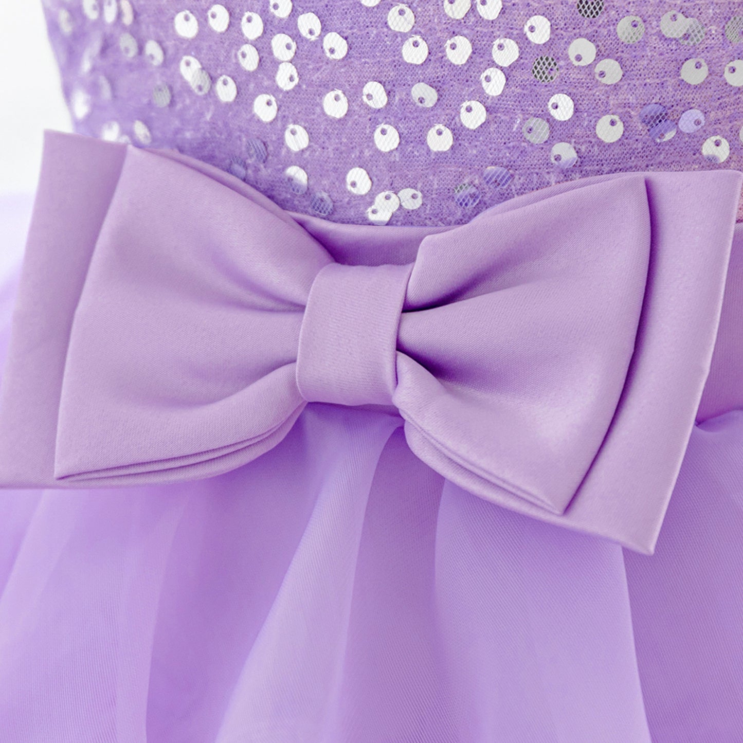 Sequin Tea Length Princess Dress for Girls – Birthday, Wedding & Party Gown