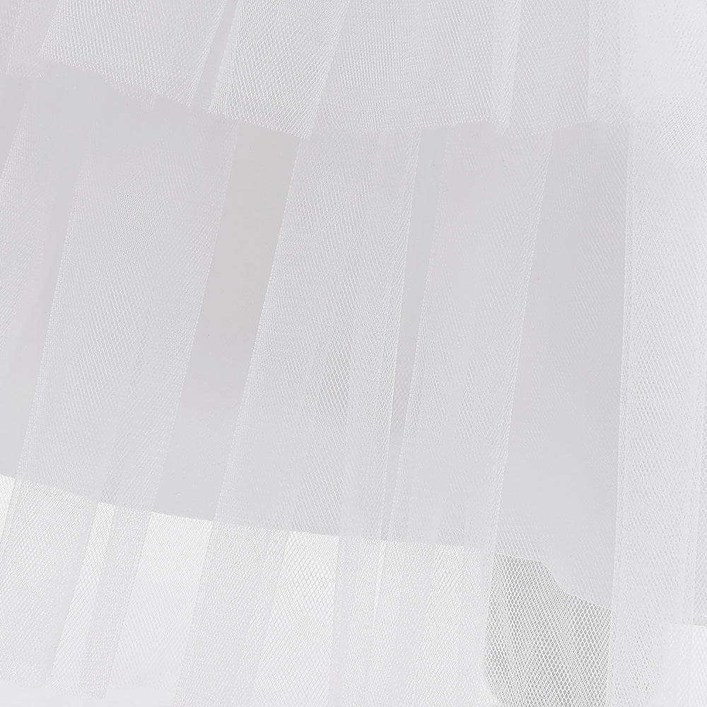 Cute Tiered Tulle A-Line Dress for Girls | Tea Length Flower Girl Party Gown