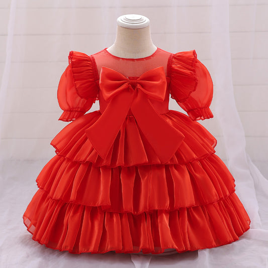 Frocklet Cute Tiered Tulle Bowknot Princess Dress for Baby Girls | Party & Flower Girl Outfit 11