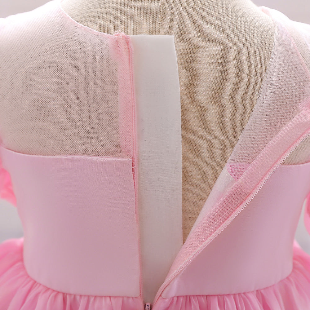 Cute Tiered Tulle Bowknot Princess Dress for Baby Girls | Party & Flower Girl Outfit