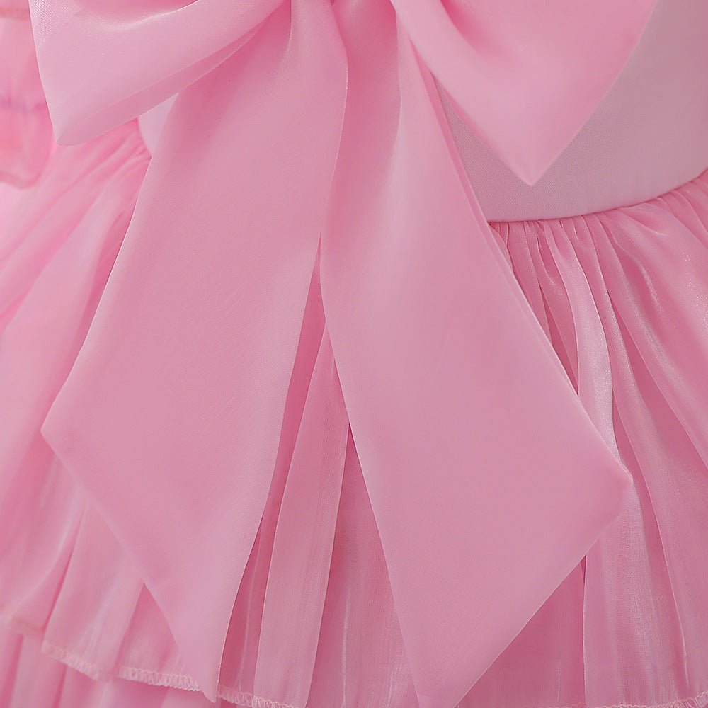 Cute Tiered Tulle Bowknot Princess Dress for Baby Girls | Party & Flower Girl Outfit